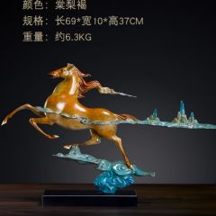 全铜马摆件办公室马到成功工艺品客厅中式金属雕塑艺术品开业礼品