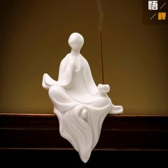陶瓷禅意无相佛新中式人物小和尚客厅书房玄关简约装饰工艺品摆件