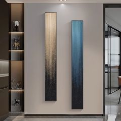 窄长条现代轻奢极简装饰画入户玄关挂画客厅背景墙两侧抽象线条画